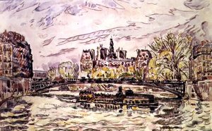 ポンルイフィリッペ、パリ、1928年（WC） 作： Paul Signac